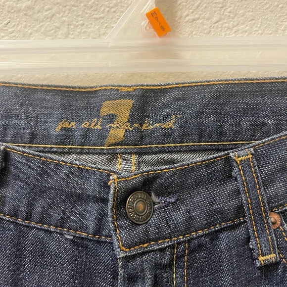 7 For All Mankind Indigo Denim Jeans - Picture 2 of 4